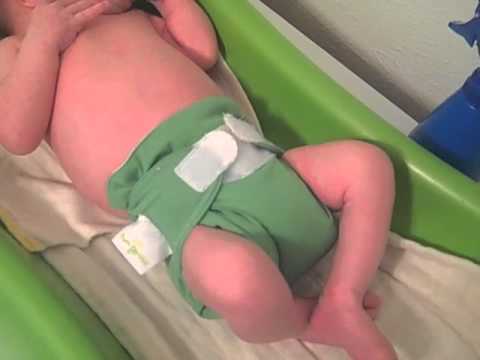 Cloth Diapers on a Newborn